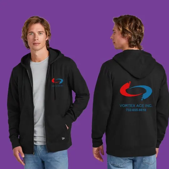 New Era zip-up hoodies · Vortex Ace by Croma Custom Apparel